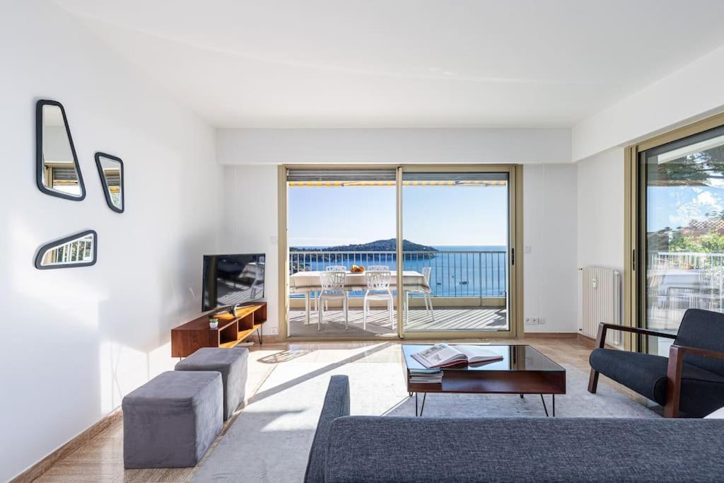 Villefranche Sur Mer:Appartement-Villa, Vue Mer, Jardin, Parking. エクステリア 写真